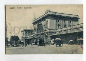 3144814 ITALY LIVORNO Stazione Jerroviaris TRAM Vintage PC