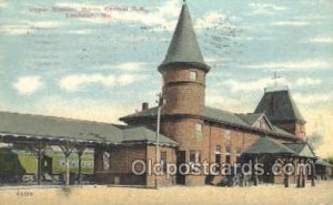 Upper Station, Lewiston, ME, Maine, USA Train Railroad Station Depot 1912 lig...