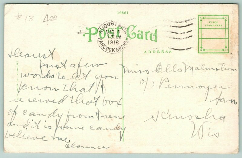 Augusta GA~Country Club & Golf Course~WWI Hancock Soldier Happy for Candy~1918