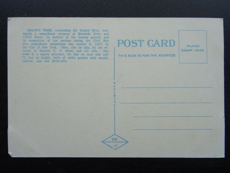 USA New York 2 x shows NAVY FLEET, CLAREMONT HOTEL & GRANTS TOMB c1930s Postcard