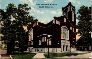 Postcard First Methodist Church in South Bend, Indiana~139228