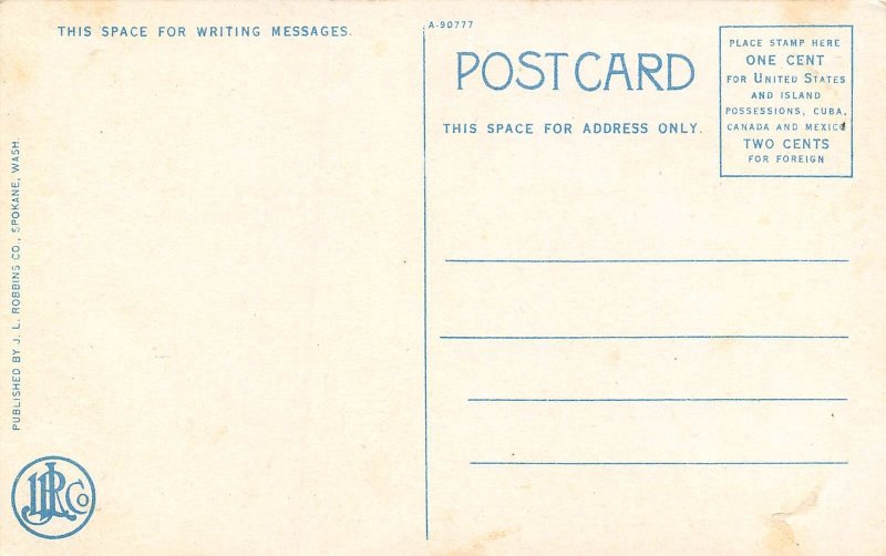 Railroad Train on Bridge Pacific Northwest 1910c postcard