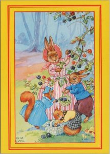 Children's Art Postcard - Artist Rene Cloke - Cute Animals Illustration  RR17003