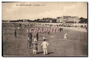 Old Postcard Chatelaillon Beach Croquet Tennis