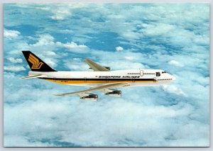 Airplane Postcard Singapore Airlines Boeing 747-300 9V-SKA In Flight DO11