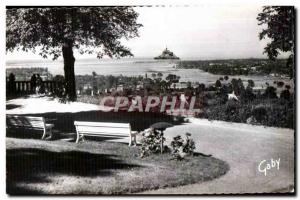Modern Postcard Avranches (Manche) The Plant Garden and view of the bay to th...