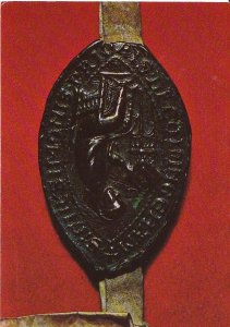 Durham Postcard - Seal of Simon, Prior of Coldingham in Durham Cathedral  2315