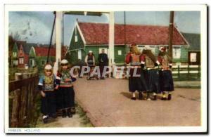 Postcard Old Marken Holland Folklore Costume