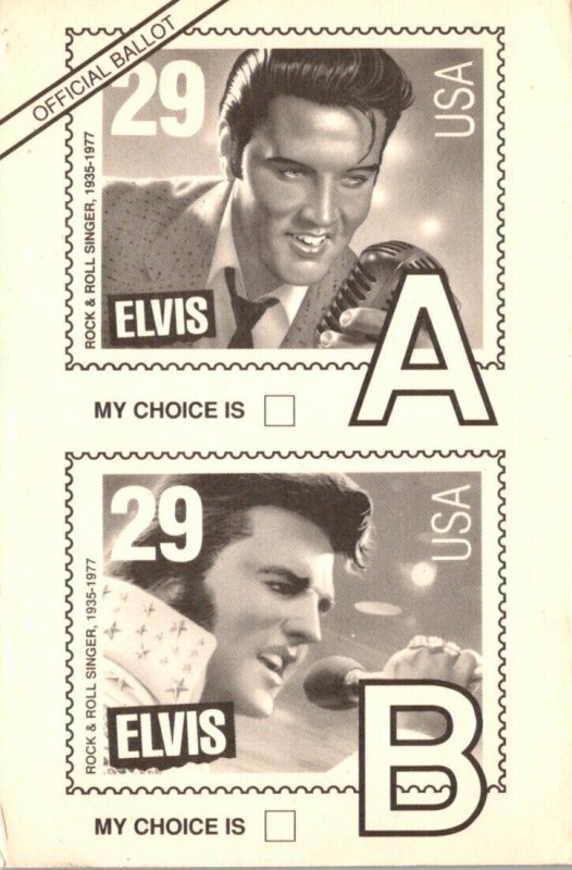Stamps On Postcards Elvis