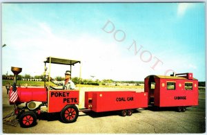 c1960s Cedar Falls, IA Pokey Pete & His Train Ernest Petersen Chrome Photo A144