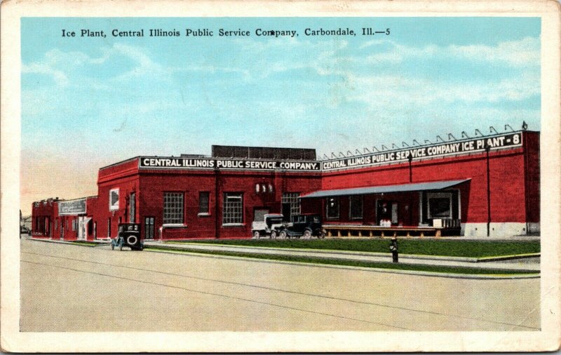 Postcard Ice Plant Central Illinois Public Service Co Carbondale Illinois~132394