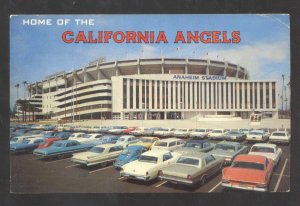 ANAHEIM CALIFORNIA ANGELS BASEBALL STADIUM 1960's CARS VINTAGE POSTCARD