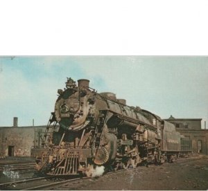 Lackawanna Railroad Engine 1131 Rests By Enginehouse Late 1940s Postcard