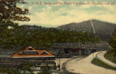 L.V.R.R. Station, Mauch Chunk, Pennsylvania, PA, USA Railroad Train Depot Pos...