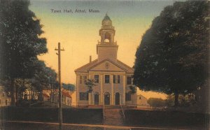 Athol MA Town Hall Postcard