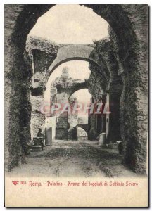 Old Postcard Roma dei Loggiati Platino Avanzi di settimio Severo