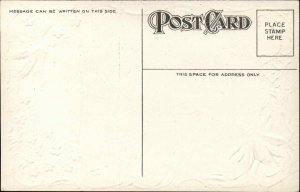 Rebus Puzzle Key Fortune Hot Iron c1910 Embossed Postcard 