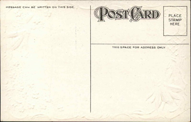 Rebus Puzzle Key Fortune Hot Iron c1910 Embossed Postcard 