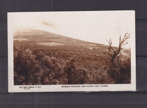 VICTORIA, PANORAMA WESTWARD FROM ARTHUR'S SEAT, c1930 real photo Rose,ppc unused