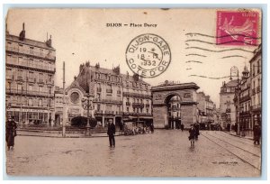 1932 Darcy Square Dijon Station Cote D'Or France Antique Posted Postcard