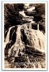 Cullasaja Falls Between Franklin And Highlands NC Cline RPPC Photo Postcard 