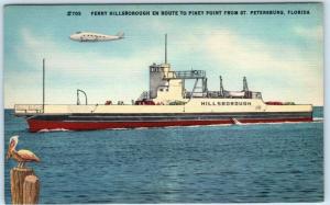 FERRY HILLSBOROUGH en route to PINEY POINT from ST. PETERSBURG, FL   Postcard