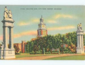 Unused Linen PARK SCENE Denver Colorado CO c7854