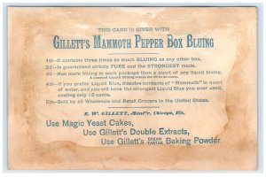 1880s Gillett's Mammoth Pepper Box Bluing, Extracts & Baking Powder Lot Of 3 #6P