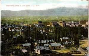 Postcard Panoramic View of Salt Lake City, Utah