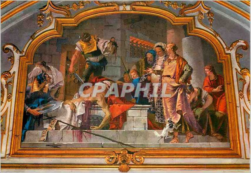 Postcard Modern Bergamo Colleoni Chapel Fresco G B Tiepolo (1732 1733) Decapi...