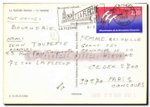 Modern Postcard La Fleche Sarthe Camping