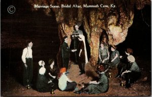 Vtg Mammoth Cave Kentucky KY Marriage Scene Bridal Altar Wedding 1910s Postcard