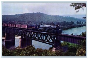 c1950's Scene On The Western Maryland Railway Train Cargo Hancock MD Postcard