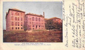 High School Seattle Washington 1904 postcard