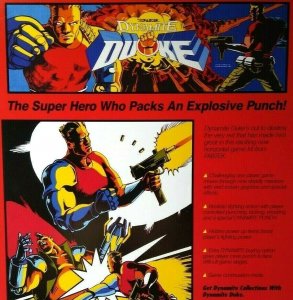 Dynamite Duke Arcade Flyer Original 1989 Video Game Combat Artwork 8.5 x 11