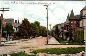 Martinsburg West Virginia West Burk Street Looking West 1907 Postcard Z29