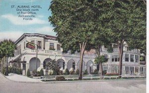 Florida Jacksonville Saint Albans Hotel One Block North Of Post Office 1943