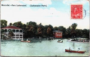 Canada Montreal La Fontaine Park Vintage Postcard C203