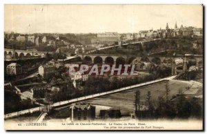 Old Postcard Luxembourg La Vallee Clauen Plaffenthal The north viaduct Rham