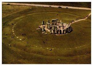 Postcard UK Eng Wiltshire Aerial view of Stonehenge from south-east