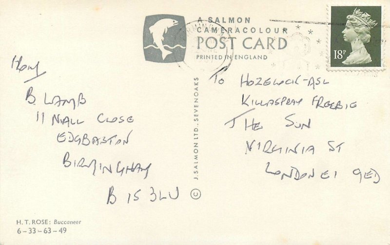 UK British Postcard HT Rose Buccanner