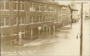 Montpelier VT State St. Flood 1927 Real Photo Postcard