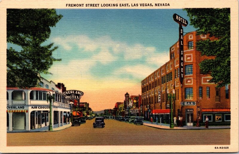 Fremont Street Looking East, Las Vegas, Nevada Postcard