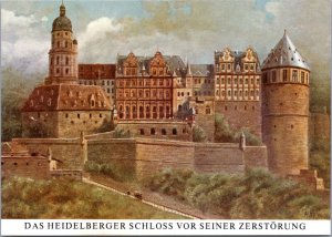 Postcard Germany Heidelberg - Heidelberg Castle before Zeiner's destruction