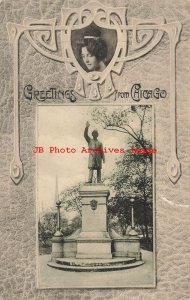 IL, Chicago, Illinois, Haymarket Monument, 1909 PM, International PC No 16b