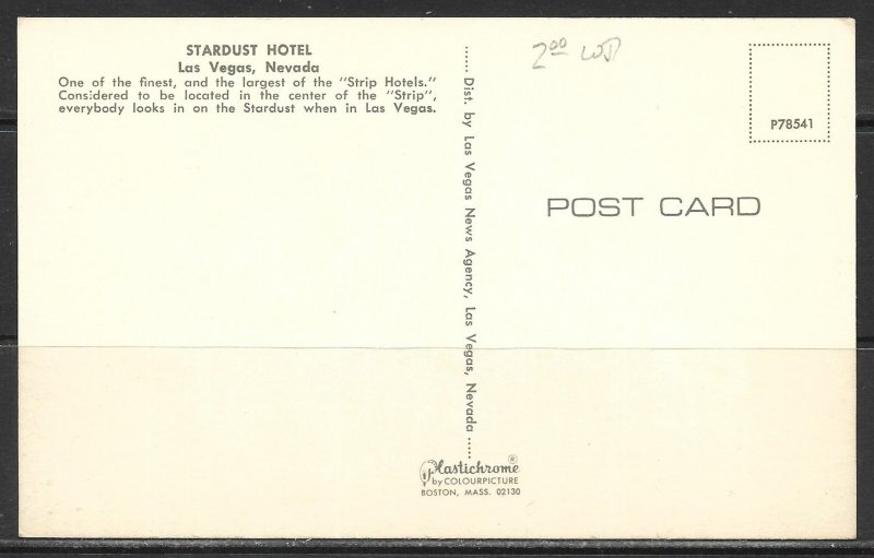 Nevada, Las Vegas - Greetings - Stardust Hotel - [NV-024]