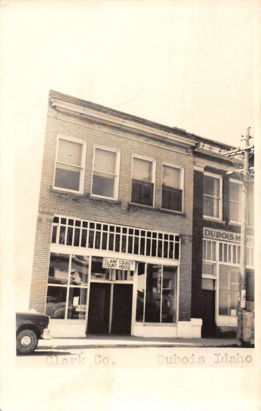 Dubois Idaho Clark Court House Real Photo Antique Postcard K29389