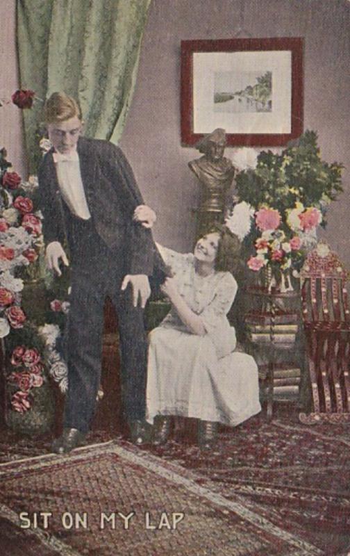 Romantic Couple Sit On My Lap 1910