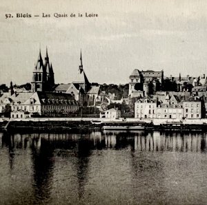 City View From Banks Of Loire River France 1910s Postcard PCBG12B