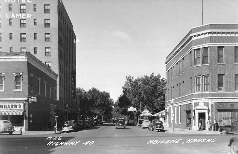 Abilene Kansas Highway 40 Real Photo Antique Postcard K47043